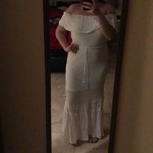 White long flowy dress
